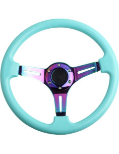 Volante de Carreras YEHICY 350mm ABS Azul Tiffany 2