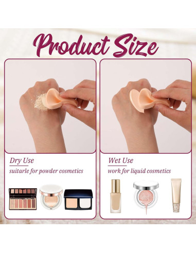 12 Esponjas Redondas de Maquillaje Sliverdew Color Piel