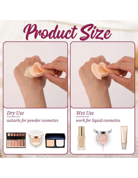 12 Esponjas Redondas de Maquillaje Sliverdew Color Piel