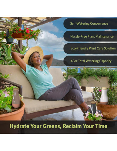 Set de 4 Ollas de Riego Automático SmartiLiving 354ml