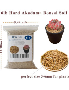 Suelo Akadama JFWOD 2,72 kg 3-6mm para Bonsai y Suculentas 2