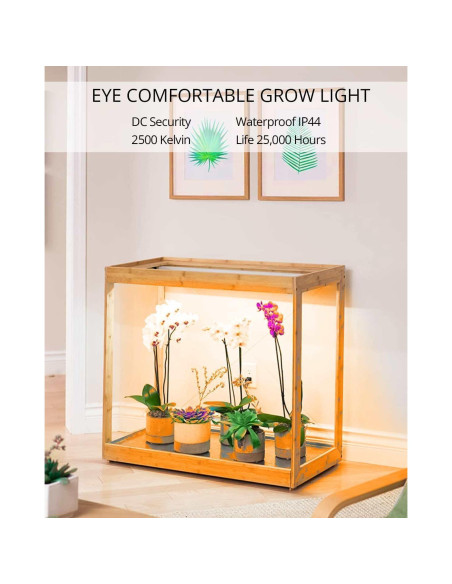 Luz de Crecimiento LED DOMMIA 20W Espectro Completo para Plantas