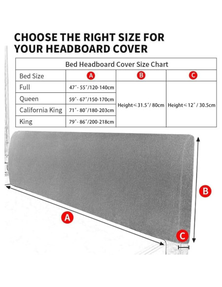 Funda de Cabecera DUJUIKE Ajustable Tela Terciopelo Blanco King