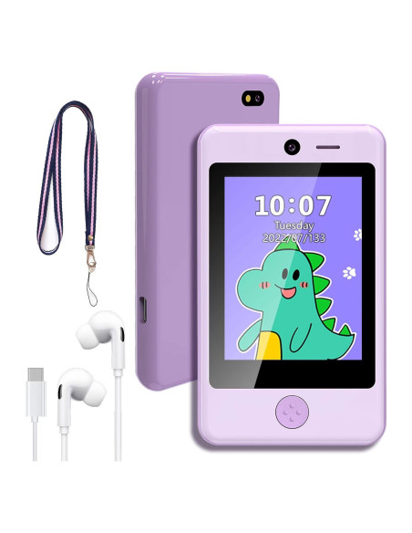 Teléfono Infantil PTHTECHUS con Pantalla Táctil 4" y Juegos