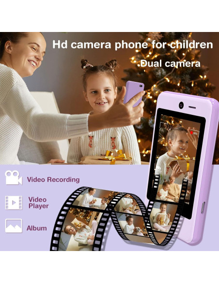 Teléfono Infantil PTHTECHUS con Pantalla Táctil 4" y Juegos