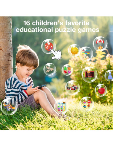 Teléfono Infantil PTHTECHUS con Pantalla Táctil 4" y Juegos