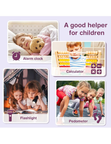 Teléfono Infantil PTHTECHUS con Pantalla Táctil 4" y Juegos