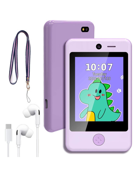 Teléfono Infantil PTHTECHUS con Pantalla Táctil 4" y Juegos