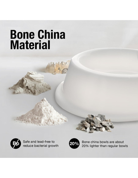 Cuencos Doble de Porcelana UTEE para Gatos y Perros Pequeños