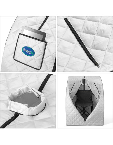 Sauna de vapor portátil Durasage DSS-XL01 800W plata