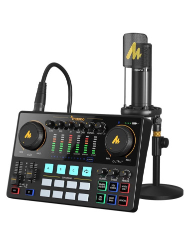 Paquete de Podcast Maono AME2A con Micrófono XLR y Bluetooth