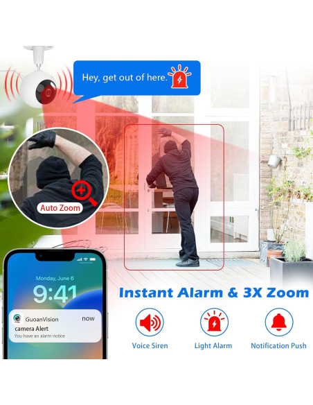 Cámara de Seguridad IP66 Guoanvision S700 1080p Interior/Exterior