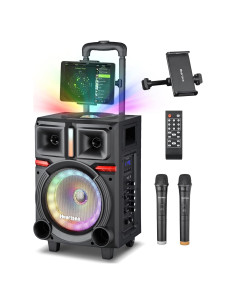 Máquina de Karaoke HEARTSEA HS-8P Bluetooth con 2 Micrófonos