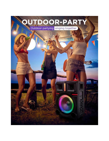 Máquina de Karaoke HEARTSEA HS-8P Bluetooth con 2 Micrófonos