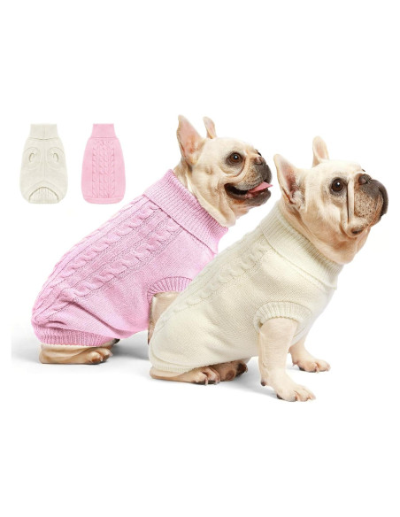 2 Suéteres para Perros Pequeños Roseelk - Ropa Cálida Invierno