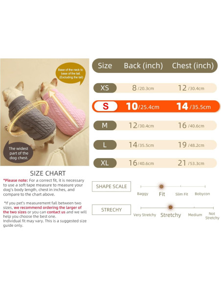 2 Suéteres para Perros Pequeños Roseelk - Ropa Cálida Invierno