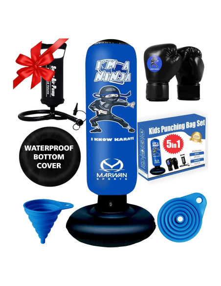 Bolsa de Boxeo Inflable Marwan Sports 5 en 1 para Niños