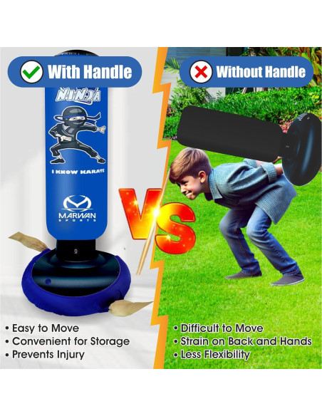 Bolsa de Boxeo Inflable Marwan Sports 5 en 1 para Niños