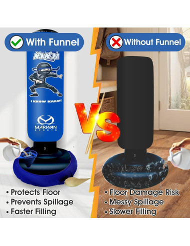 Bolsa de Boxeo Inflable Marwan Sports 5 en 1 para Niños