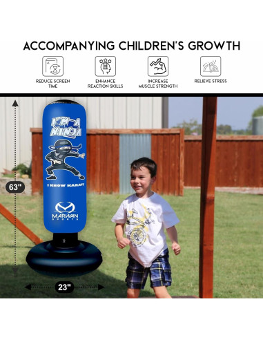 Bolsa de Boxeo Inflable Marwan Sports 5 en 1 para Niños