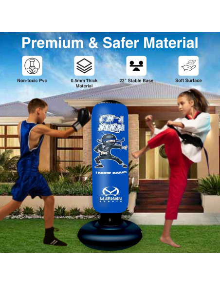 Bolsa de Boxeo Inflable Marwan Sports 5 en 1 para Niños