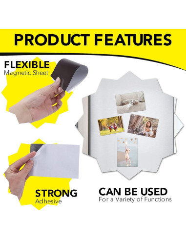 Hojas Adhesivas Magnéticas DIYMAG 10 Piezas 10x15 cm