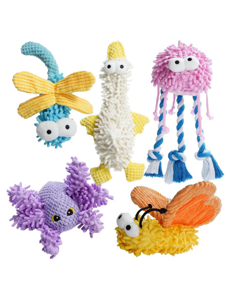 Juguetes para Perros Nocciola Paquete de 5 Suaves y Chirriantes