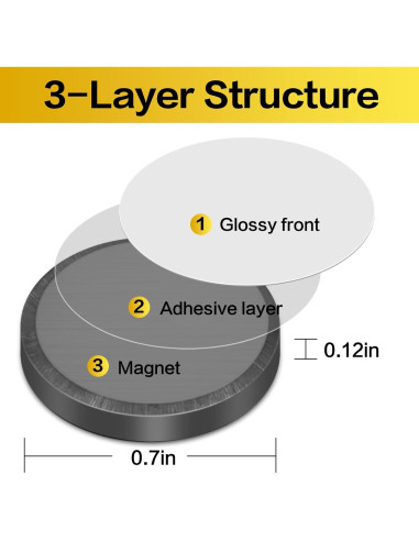 Imanes Adhesivos DIYMAG 90 Pcs 18mm para Manualidades