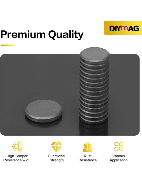 Imanes Adhesivos DIYMAG 90 Pcs 18mm para Manualidades