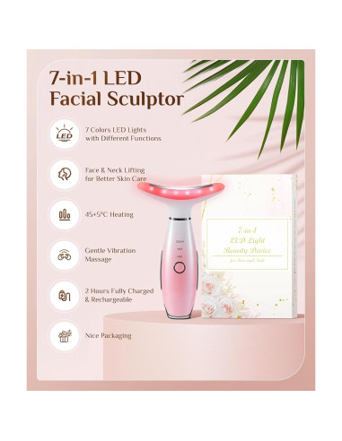 Máquina Galvánica Trinity Rosa - Terapia Luz Roja Facial