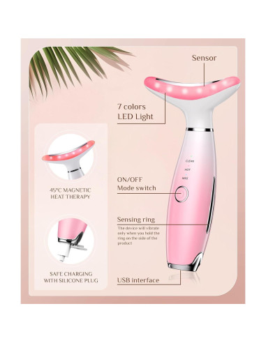 Máquina Galvánica Trinity Rosa - Terapia Luz Roja Facial