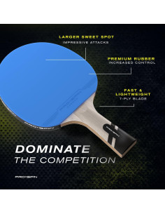 Pala de Ping Pong PRO SPIN Fibra de Carbono 2-Pack Azul/Violeta 2