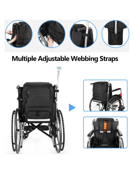 Mochila para Silla de Ruedas SAMDEW SD03601 con Aislamiento Térmico