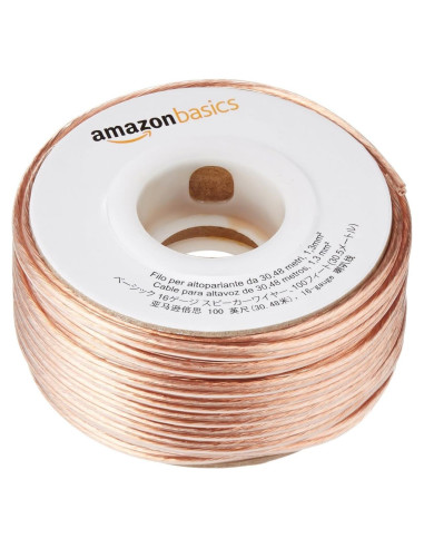 Cable de Altavoz Amazon Basics 16 AWG 30,48 m Bronce