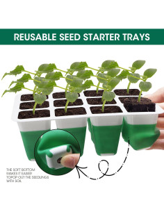 Bandeja de Inicio de Semillas MQHUAYU 60 Celdas Autorriego 2