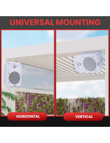 Altavoces Pyle 500W Bluetooth Impermeables 5.25" Blancos