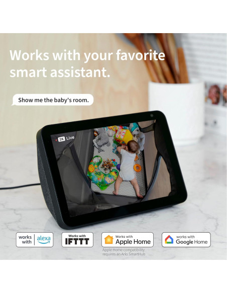 Cámara Arlo Esencial 2K Interior | 2 Cámaras | Audio Bidireccional