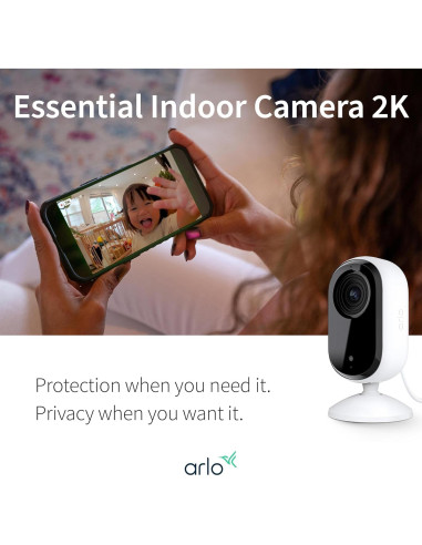 Cámara Arlo Esencial 2K Interior | 2 Cámaras | Audio Bidireccional
