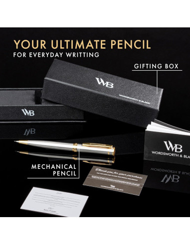 Lápiz Mecánico Wordsworth y Black Oro 0.7mm - Lujo