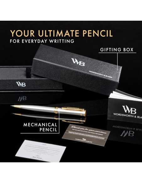 Lápiz Mecánico Wordsworth y Black Oro 0.7mm - Lujo