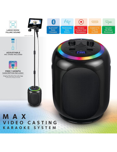 Máquina de Karaoke Singing Machine SMC2035 35W Bluetooth