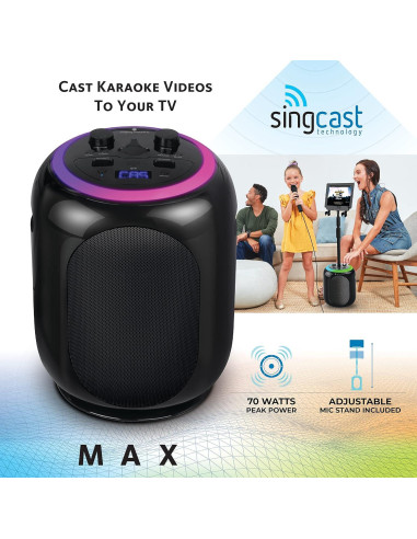 Máquina de Karaoke Singing Machine SMC2035 35W Bluetooth