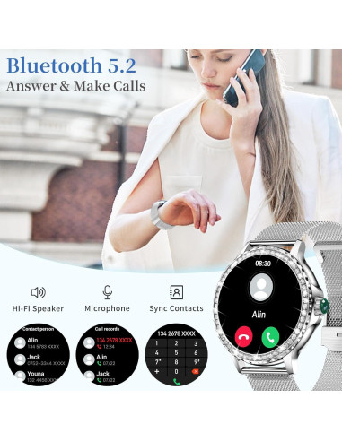 Reloj Inteligente Fitoncloud F19 para Mujeres 1.3" HD Salud