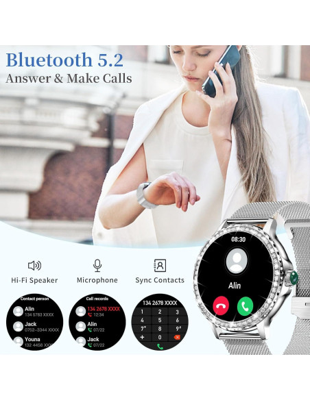 Reloj Inteligente Fitoncloud F19 para Mujeres 1.3" HD Salud