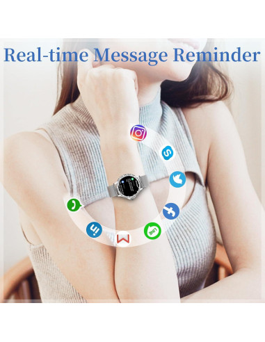 Reloj Inteligente Fitoncloud F19 para Mujeres 1.3" HD Salud