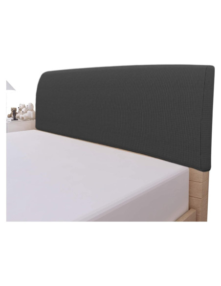 Funda de Cabecera Easy-Going Reina Gris Oscuro Elástica