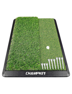 Alfombrilla de Golf CHAMPKEY 33x43 cm con 9 Tees y Goma