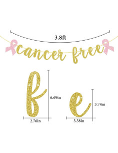 Banner Brillante SparkDot Libre de Cáncer 1.16m Decoración 2