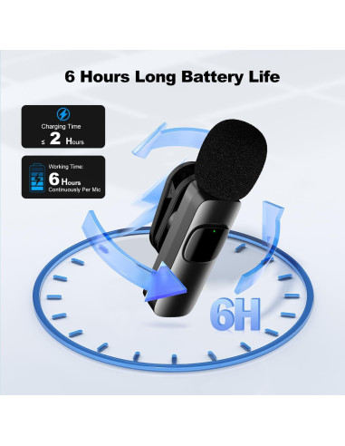 Micrófono Lavalier Inalámbrico Buysent K1 Mini con Cancelación de Ruido