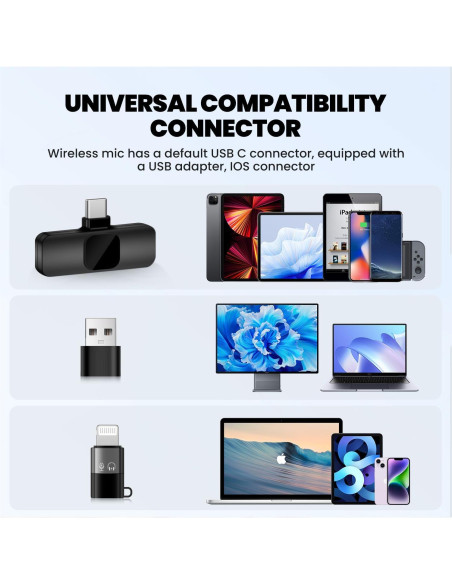 Micrófono Lavalier Inalámbrico Buysent K1 Mini con Cancelación de Ruido